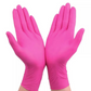 Pink Cleaning Gloves Nitrile - Pack of 20