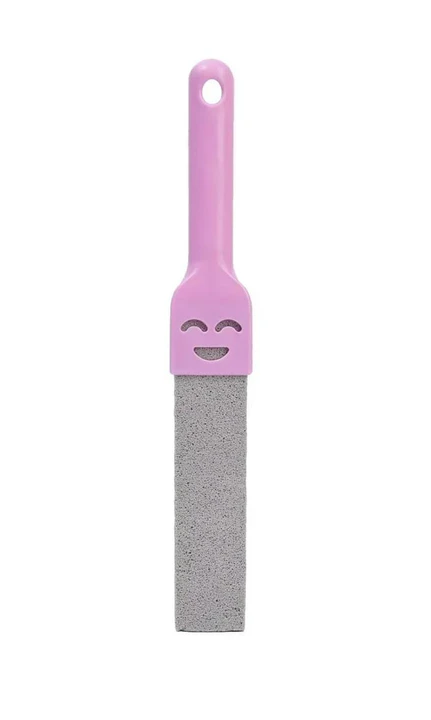 Pink Toilet Scrubber Limestone with Smiley